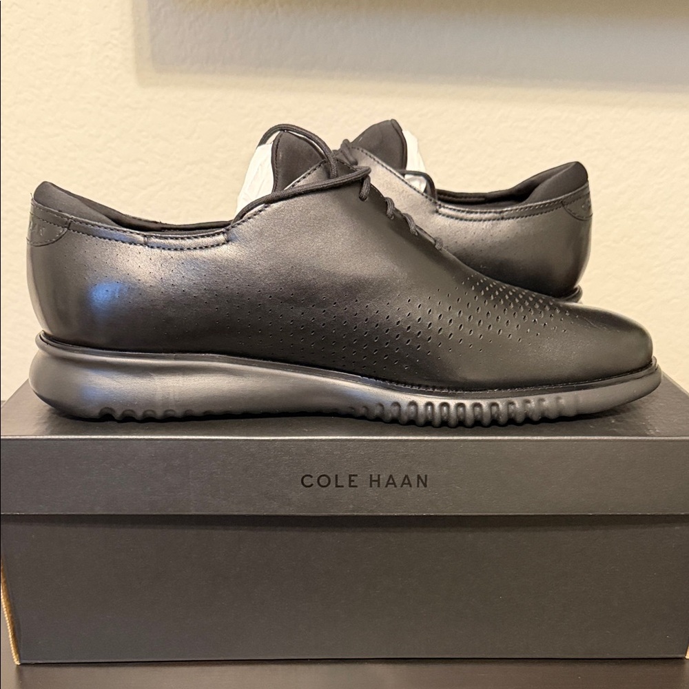 Cole Haan Zerøgrand Black Leather Oxfords
